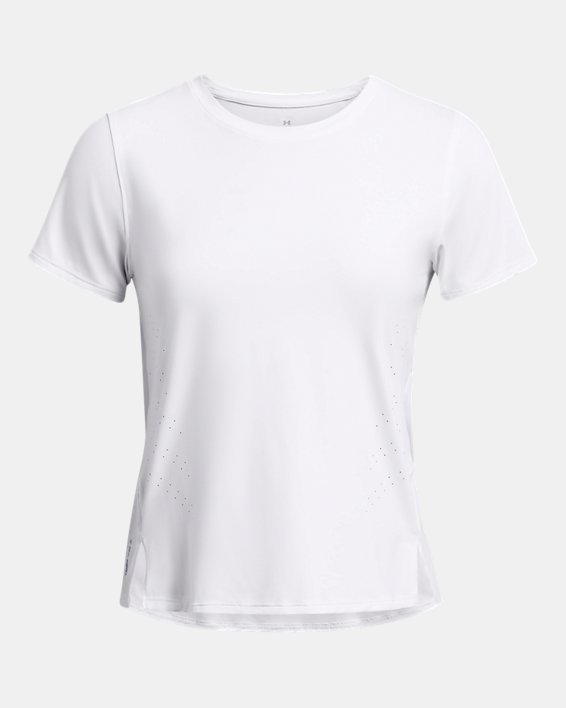 Women's UA Launch Elite Short Sleeve in White image number 4